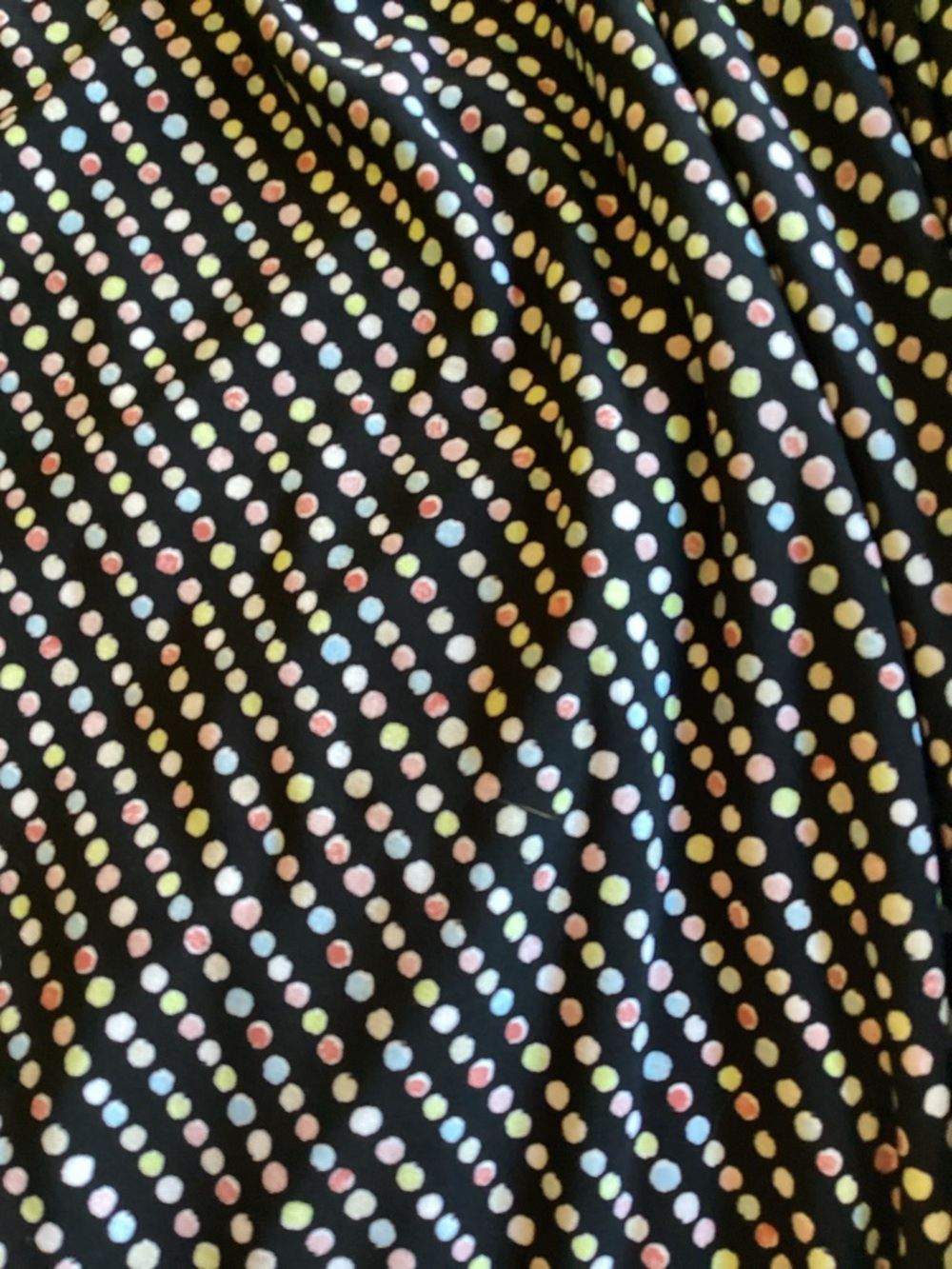 Empire waist black sleeveless maxi dress with pastel polka-dot pattern - Picture 3 of 4